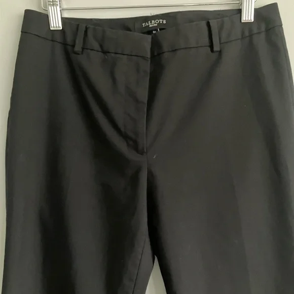 TALBOTS Black Slightly Flare Leg Mid Rise Trouser Size 6P - Picture 3 of 12